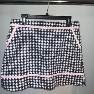Lady Hagen Navy Houndstooth Golf Skort